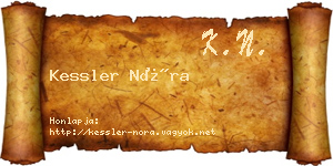 Kessler Nóra névjegykártya